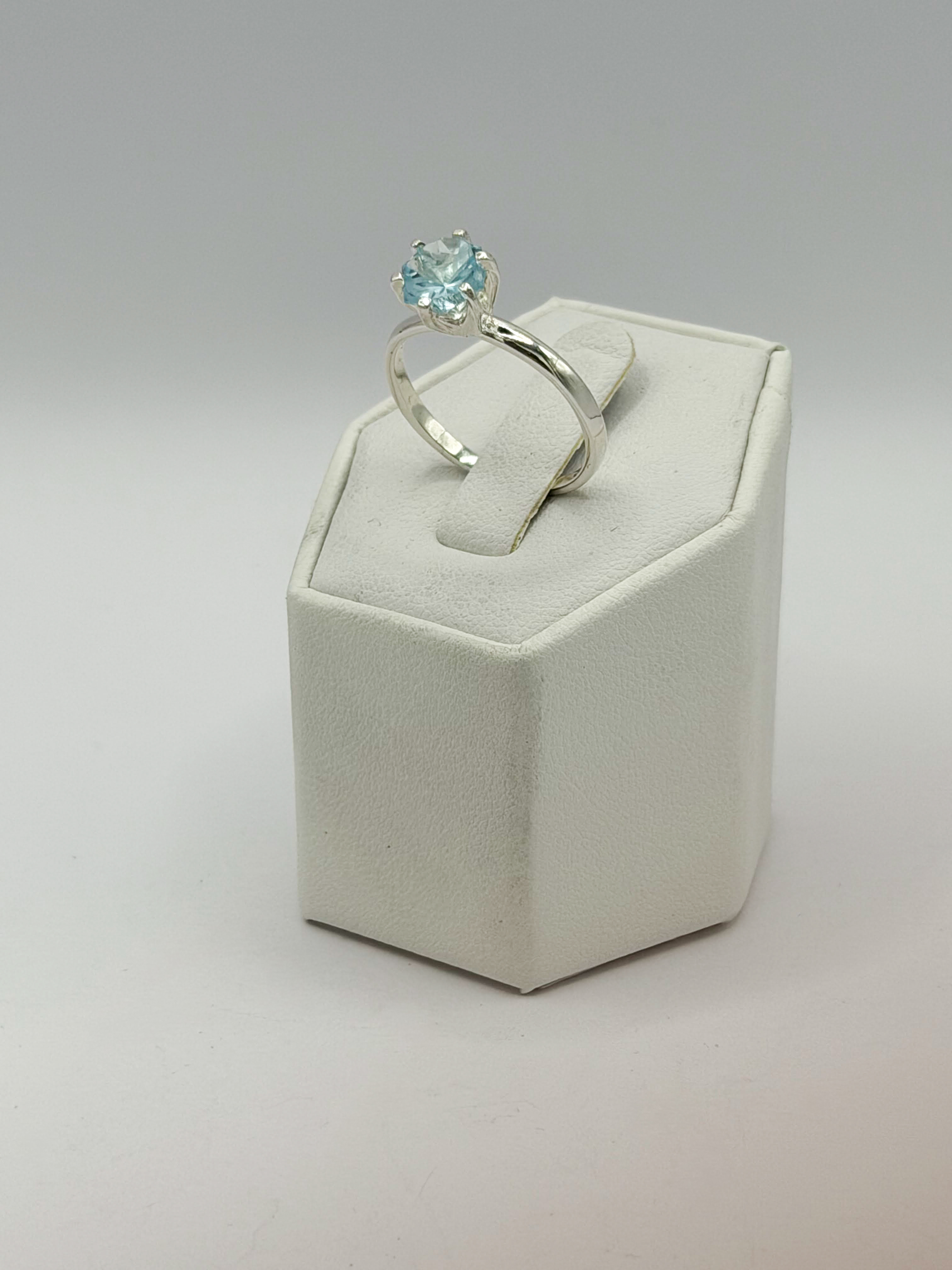 Sterling Silver Blue Topaz Ring size 7