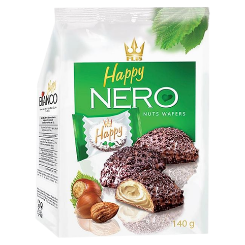 Happy Nero Nuts Wafers 140g x 10
