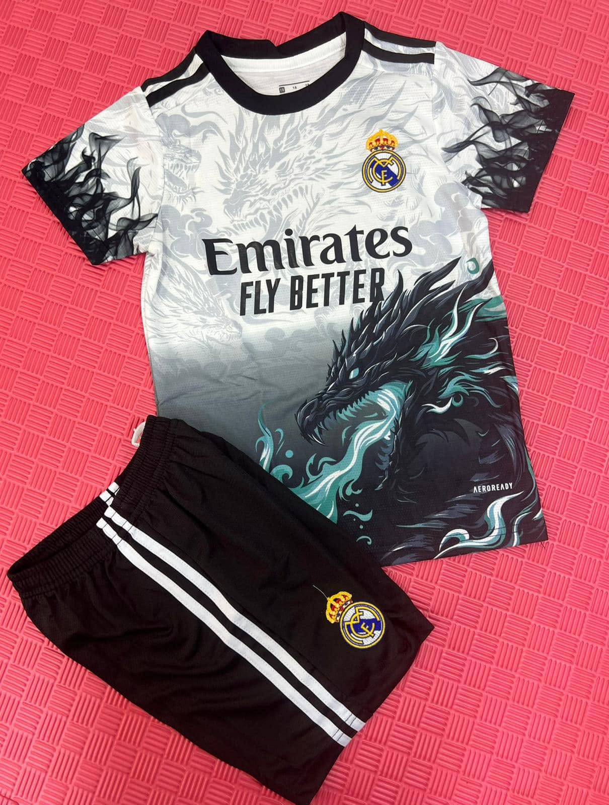 Kids Real Madrid Dragon Jersey Set