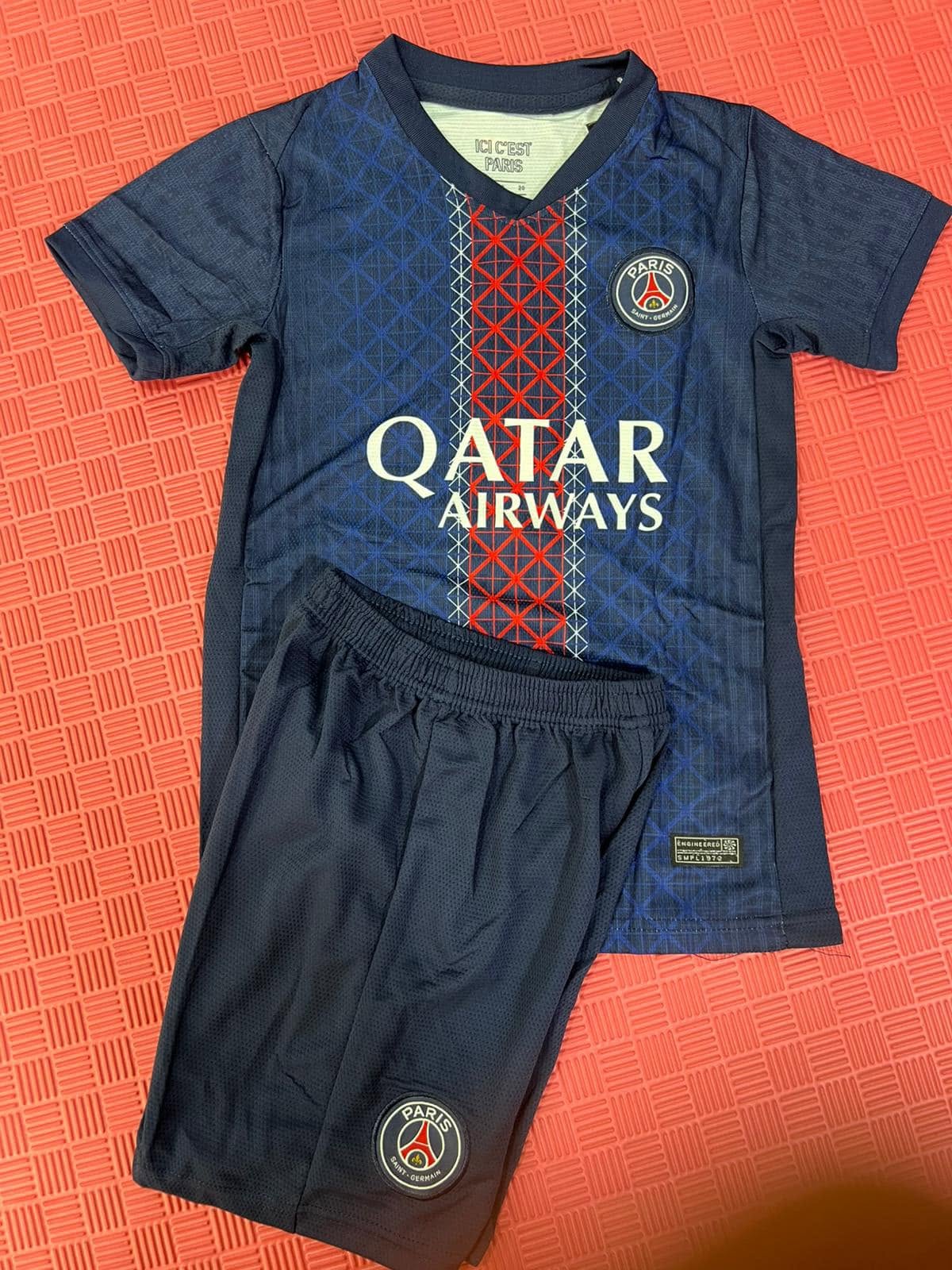 Kids PSG Football Jersey Set in Navy