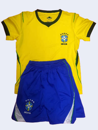 Kids Brazil Soccer Jersey Set