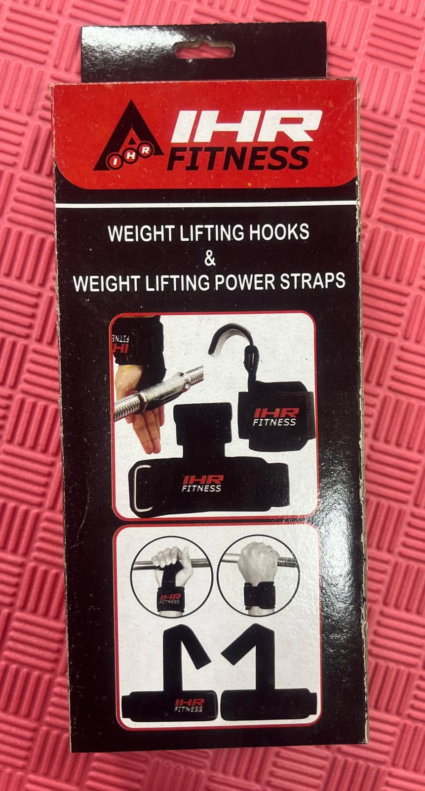 Weight Lifting Hooks & Power Straps (Pair of Each)