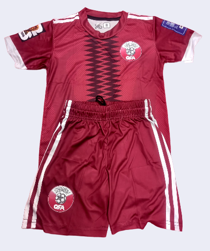 Kids Qatar Soccer Jersey Set