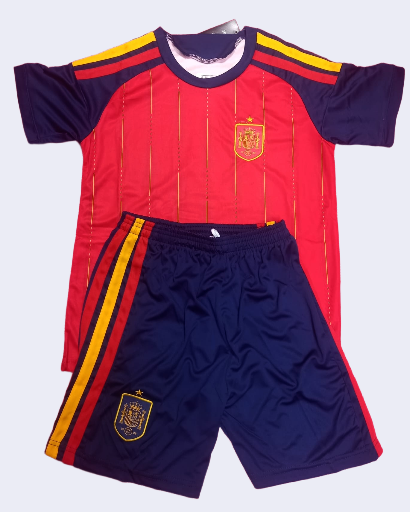 Kids Spain Soccer Jersey Set