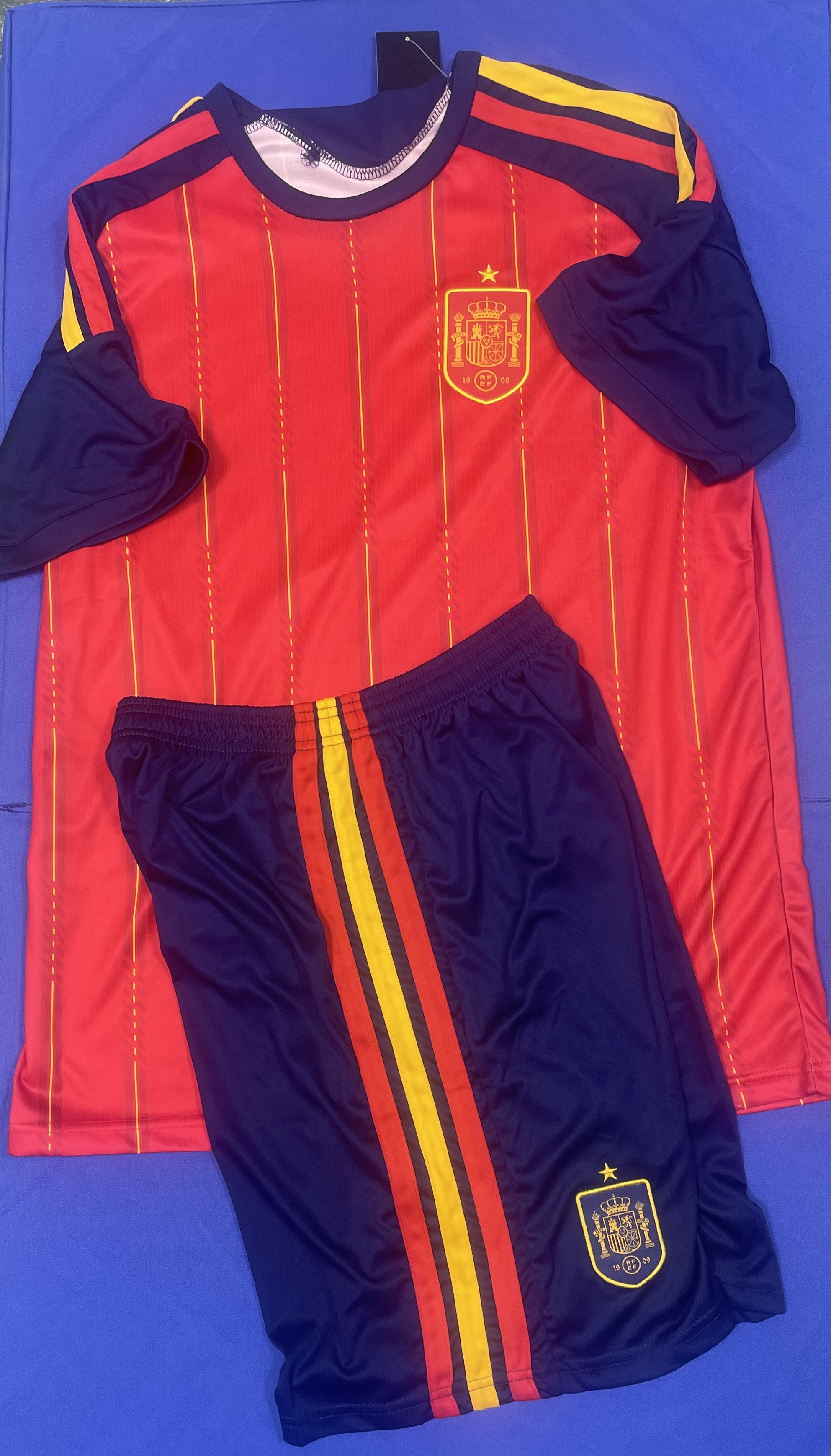Men's Spain Soccer Jersey Set