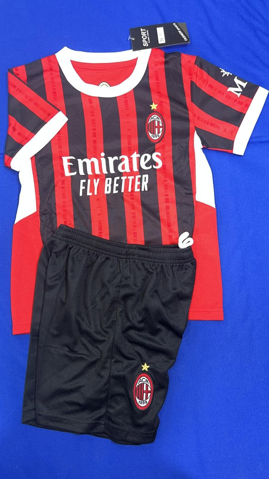 Kids AC Milan Soccer Jersey Set
