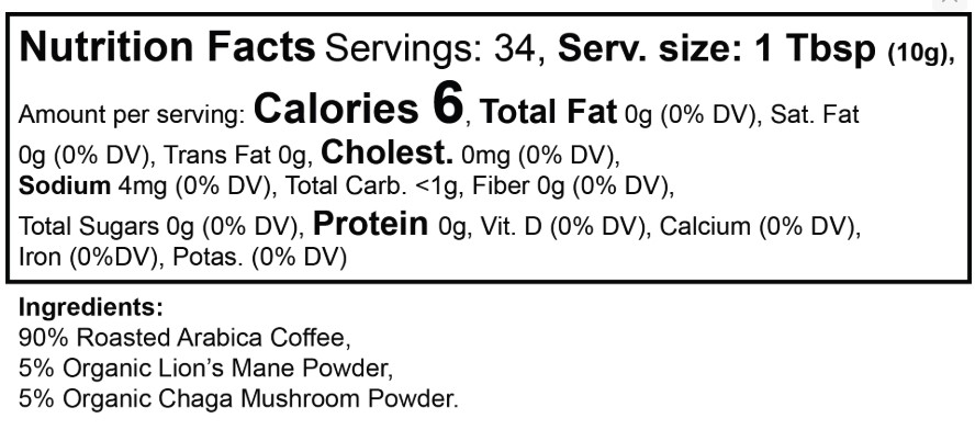 Mushroom Coffee Blast with Lion’s Mane & Chaga