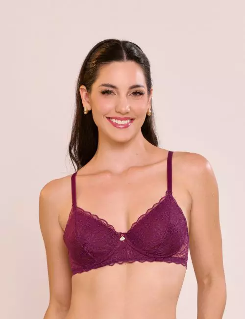 Sutiã de Renda Bordô Luciana