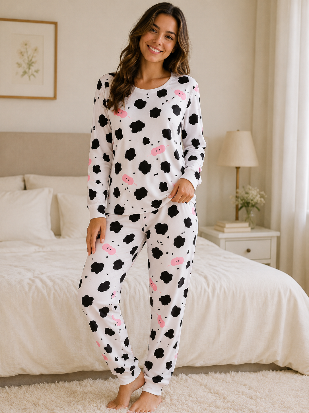 Pijama Feminino Estampa Vaquinha