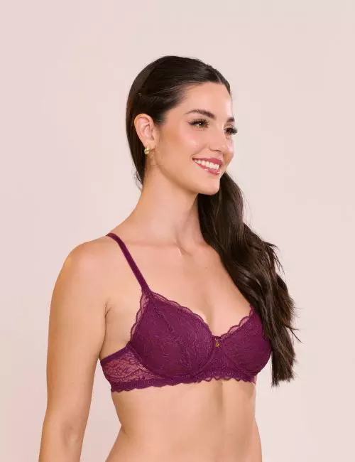 Sutiã de Renda Bordô Luciana
