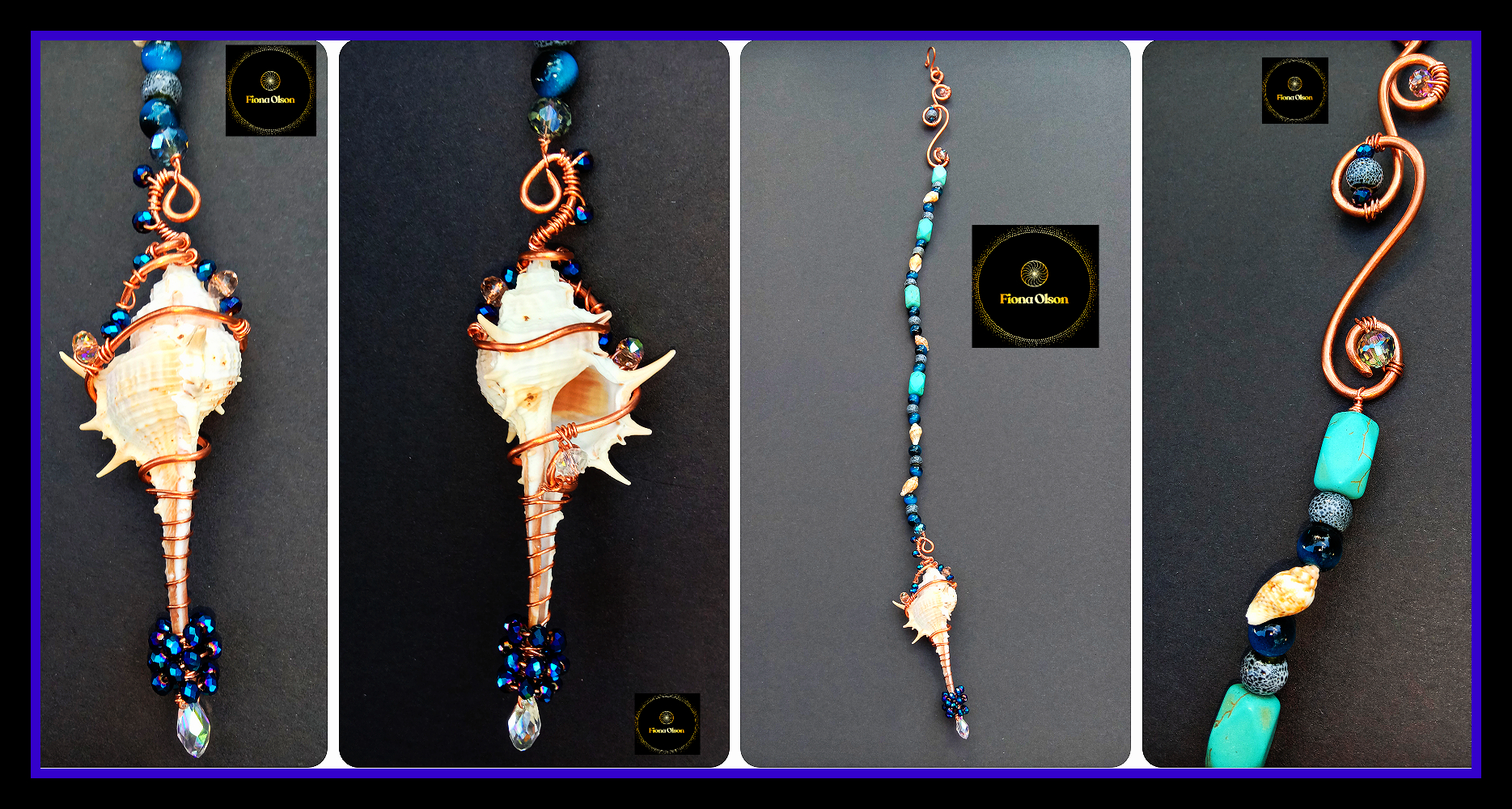 "Atlantean Magic" Jewel Encrusted Shell Scepter Suncatcher, XL