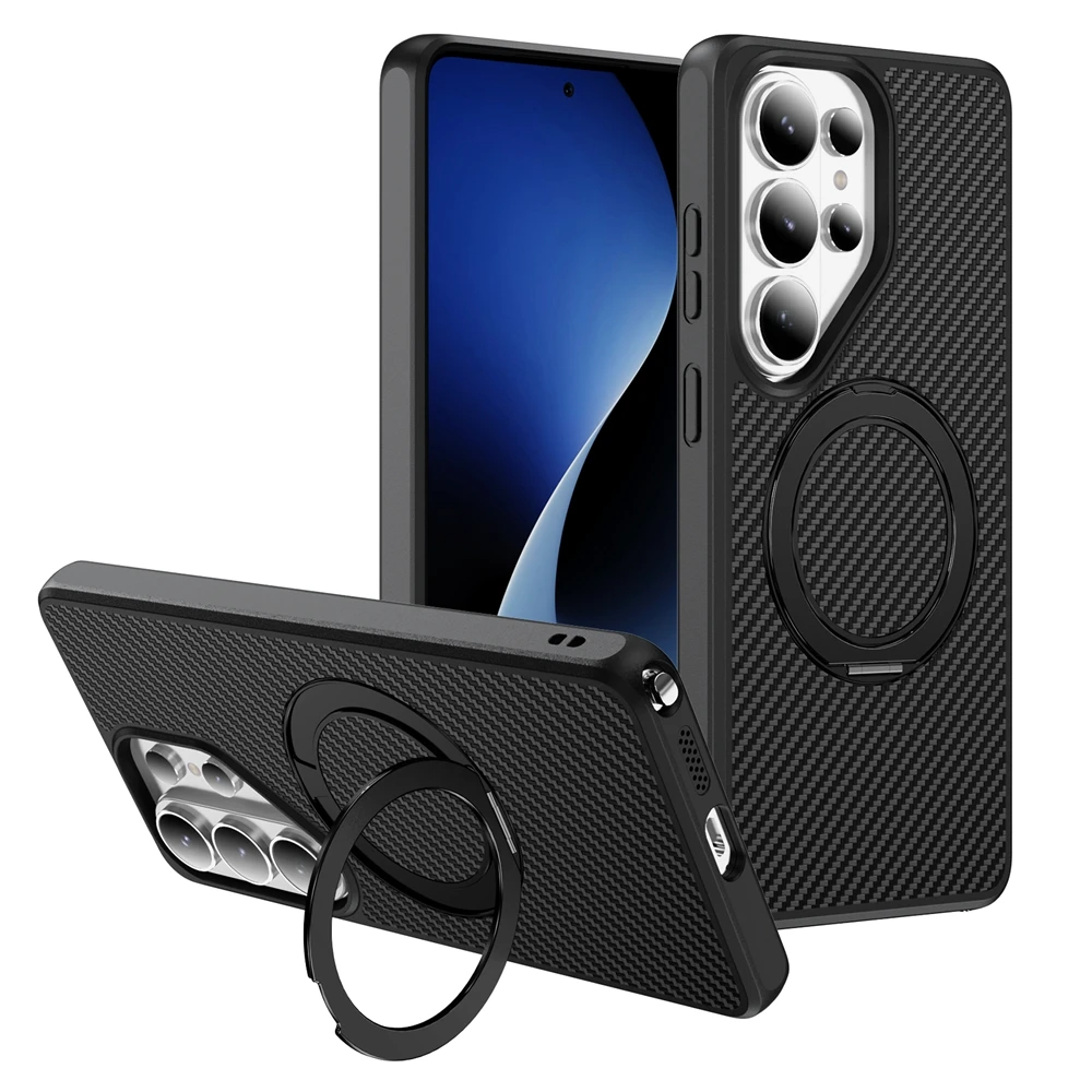 Carbon Fiber Phone Case with Ring Holder