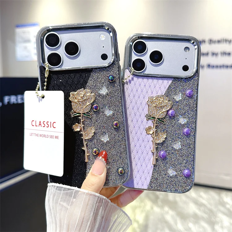 Glitter Rose iPhone Case