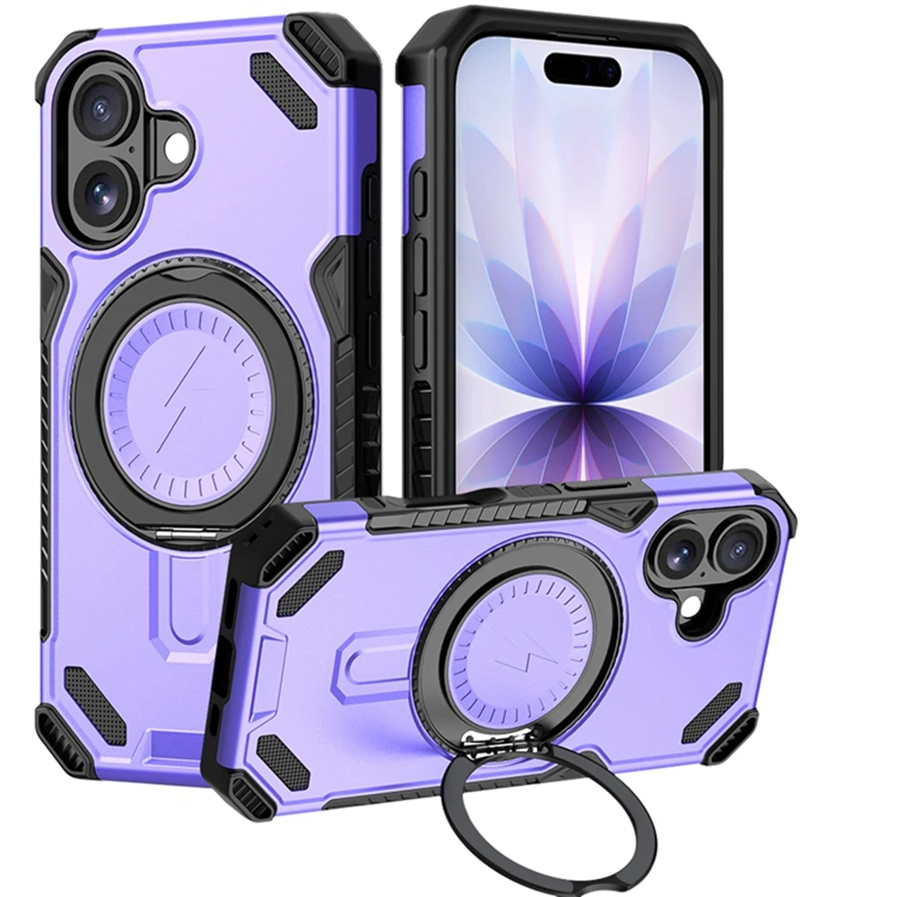 Shockproof Magnetic iPhone Case - Purple