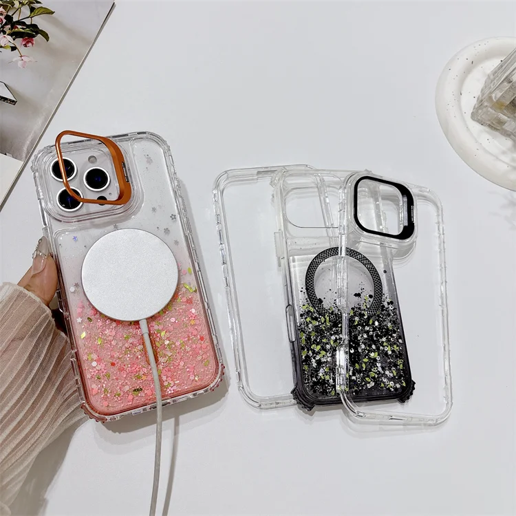 Glitter MagSafe Clear Phone Cases