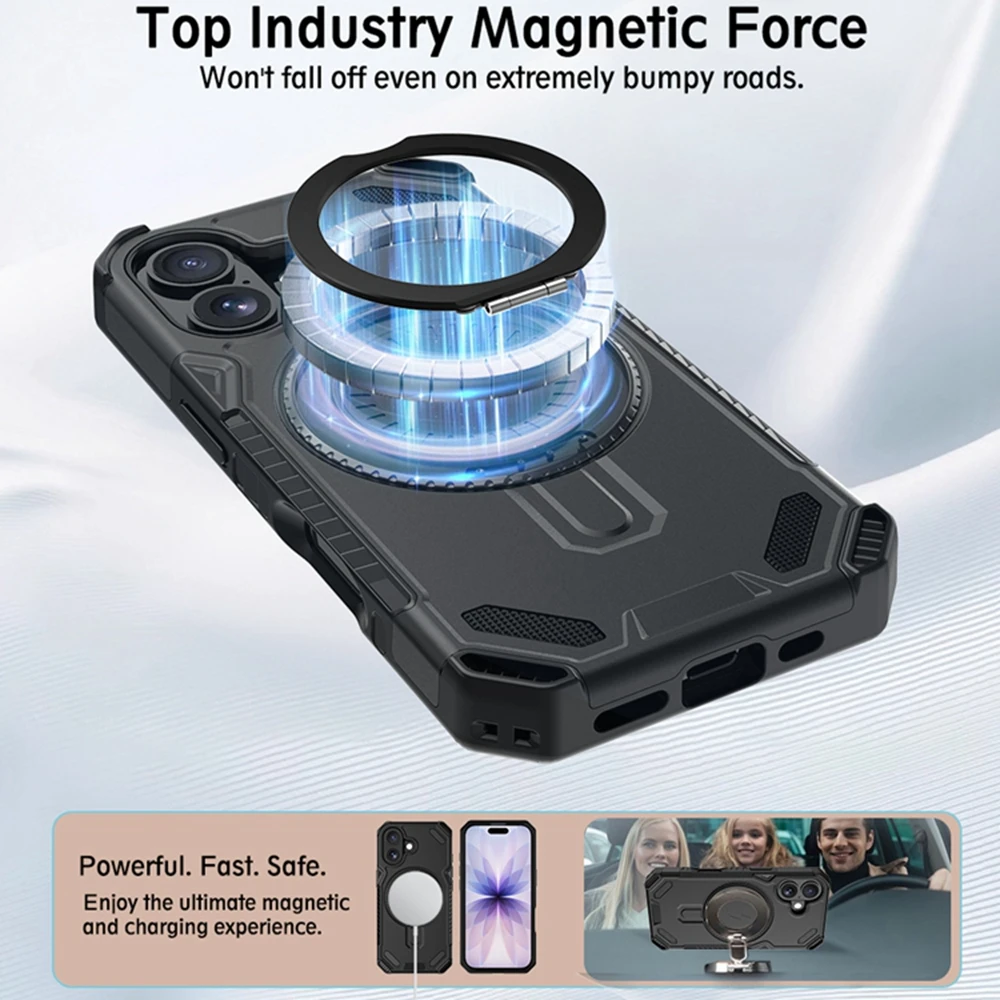 Shockproof Magnetic iPhone Case - Purple