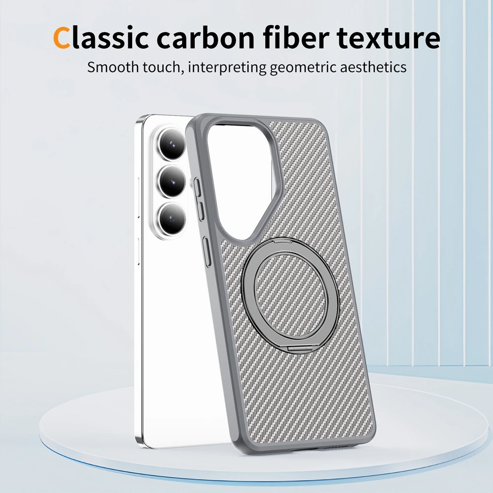 Carbon Fiber Phone Case with Ring Holder