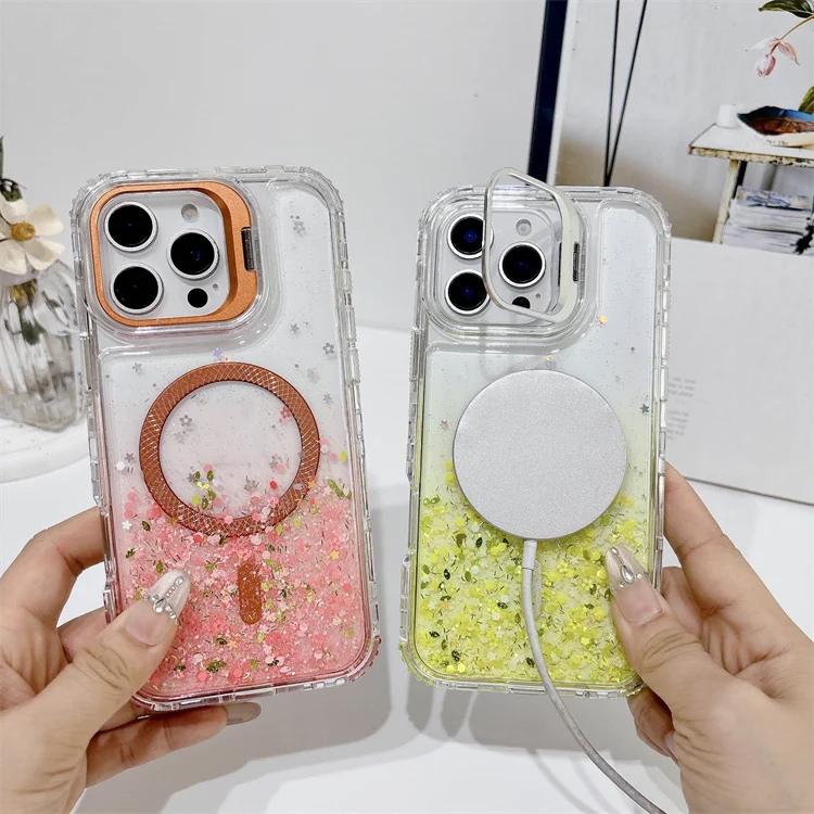 Glitter MagSafe Clear Phone Cases