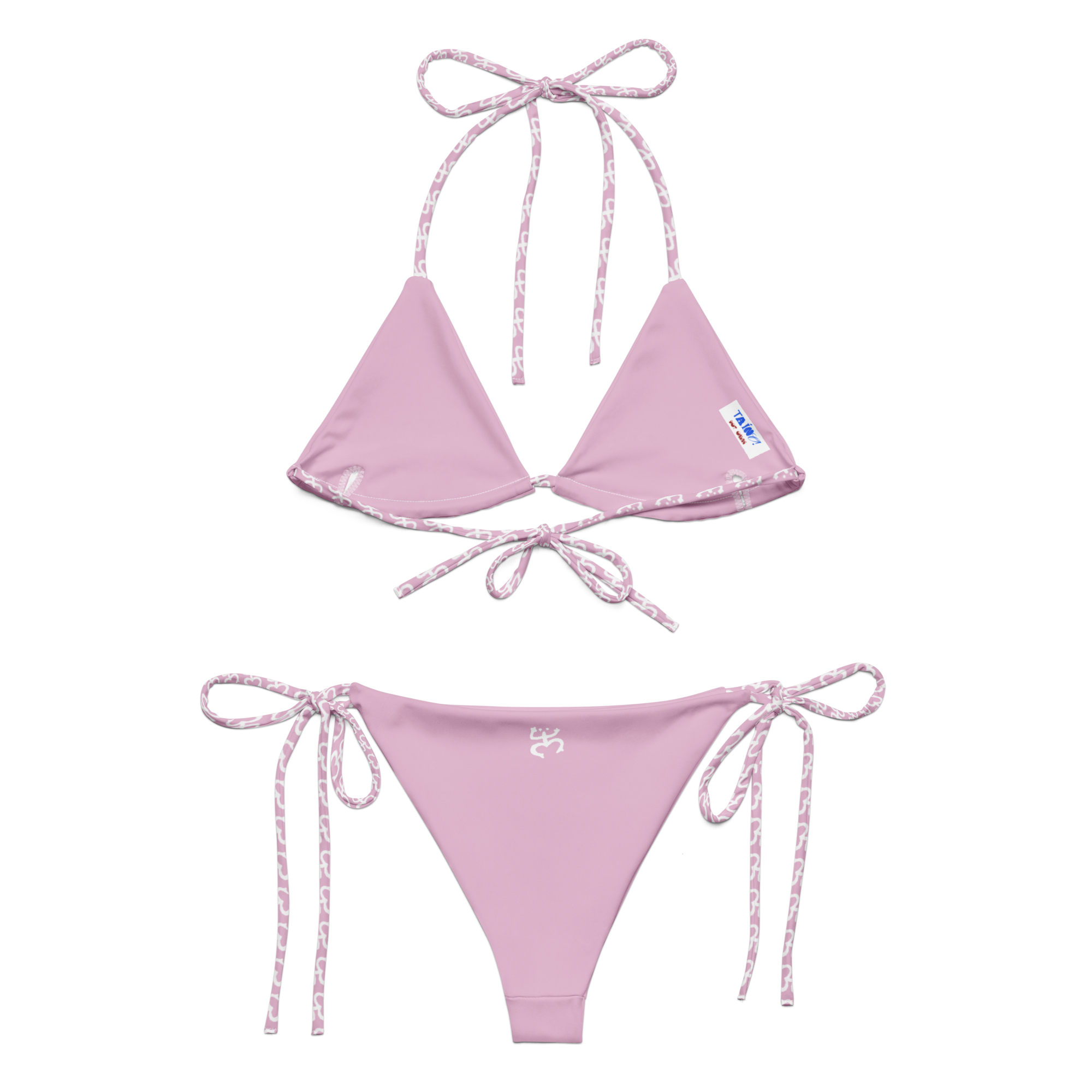 Coquí Adorable Eco Friendly String Bikini- Pink/White
