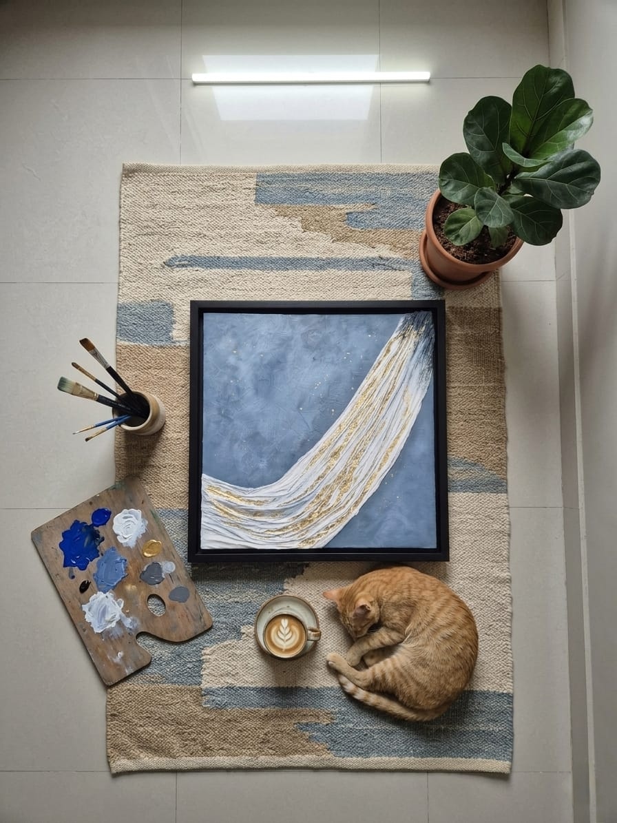 Abstract Brushstroke Painting