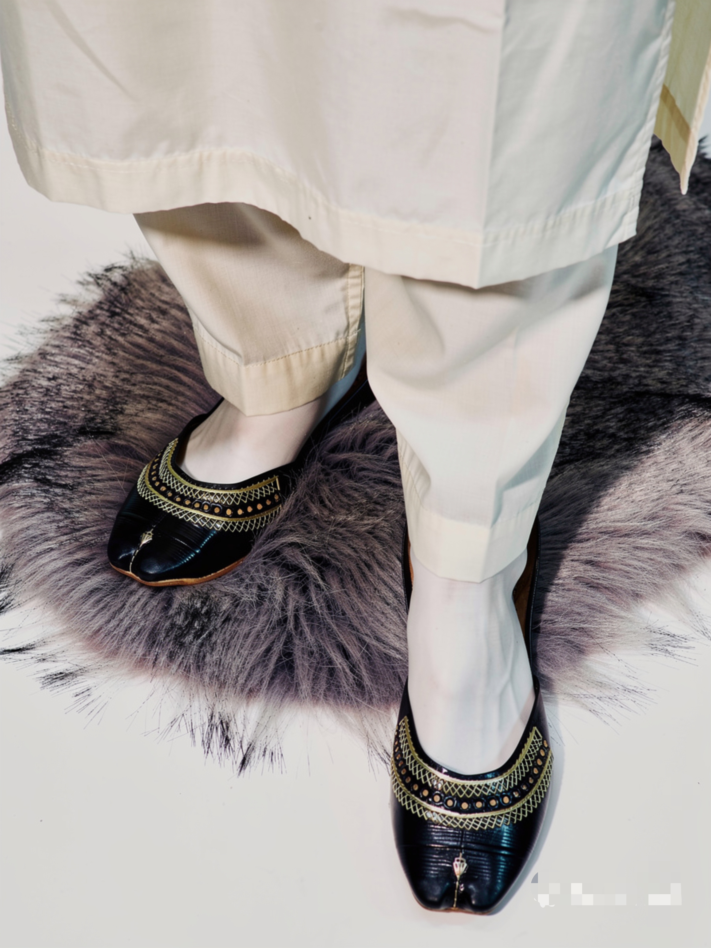 Black Embellished Khussa