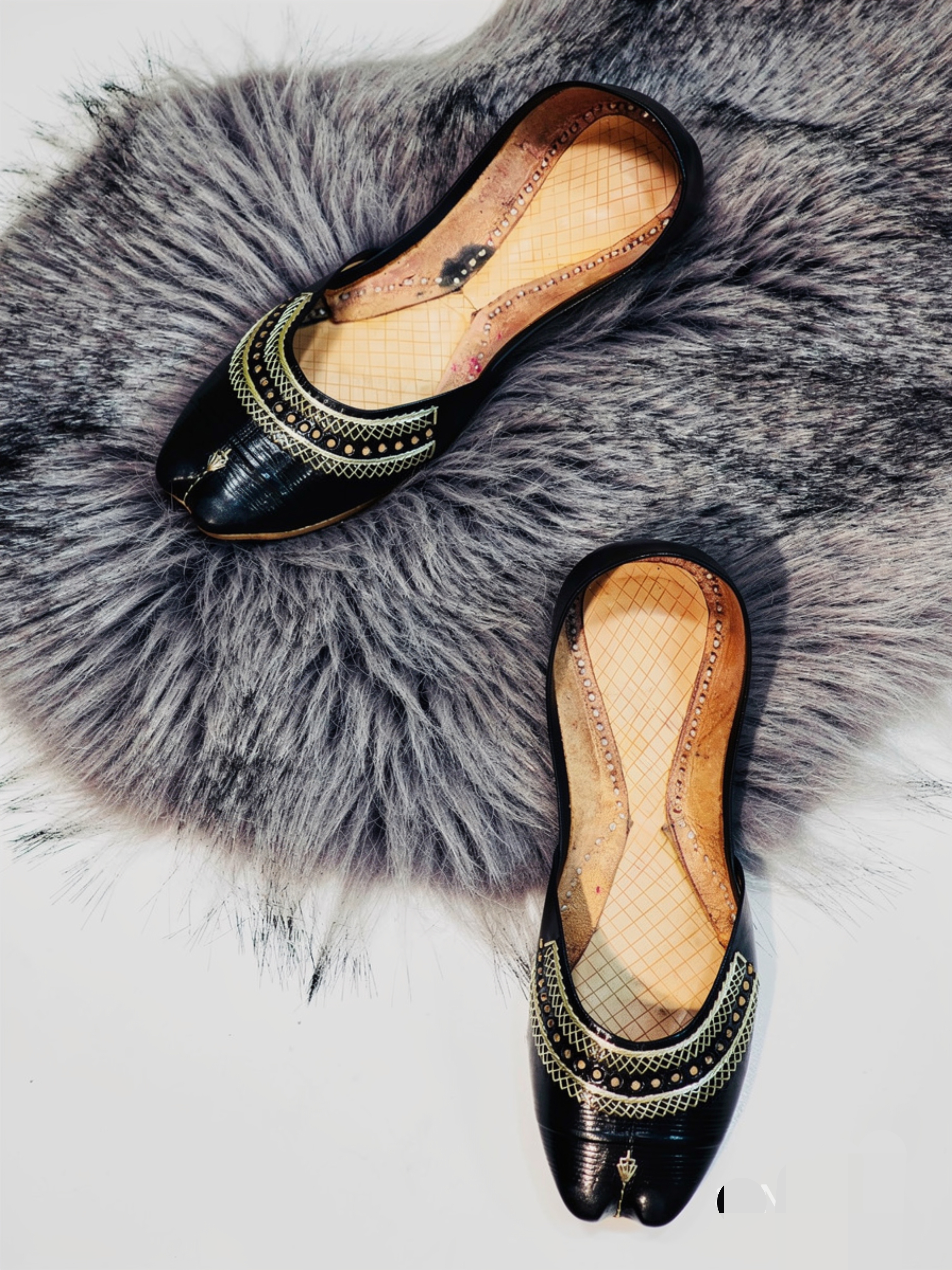 Black Embellished Khussa