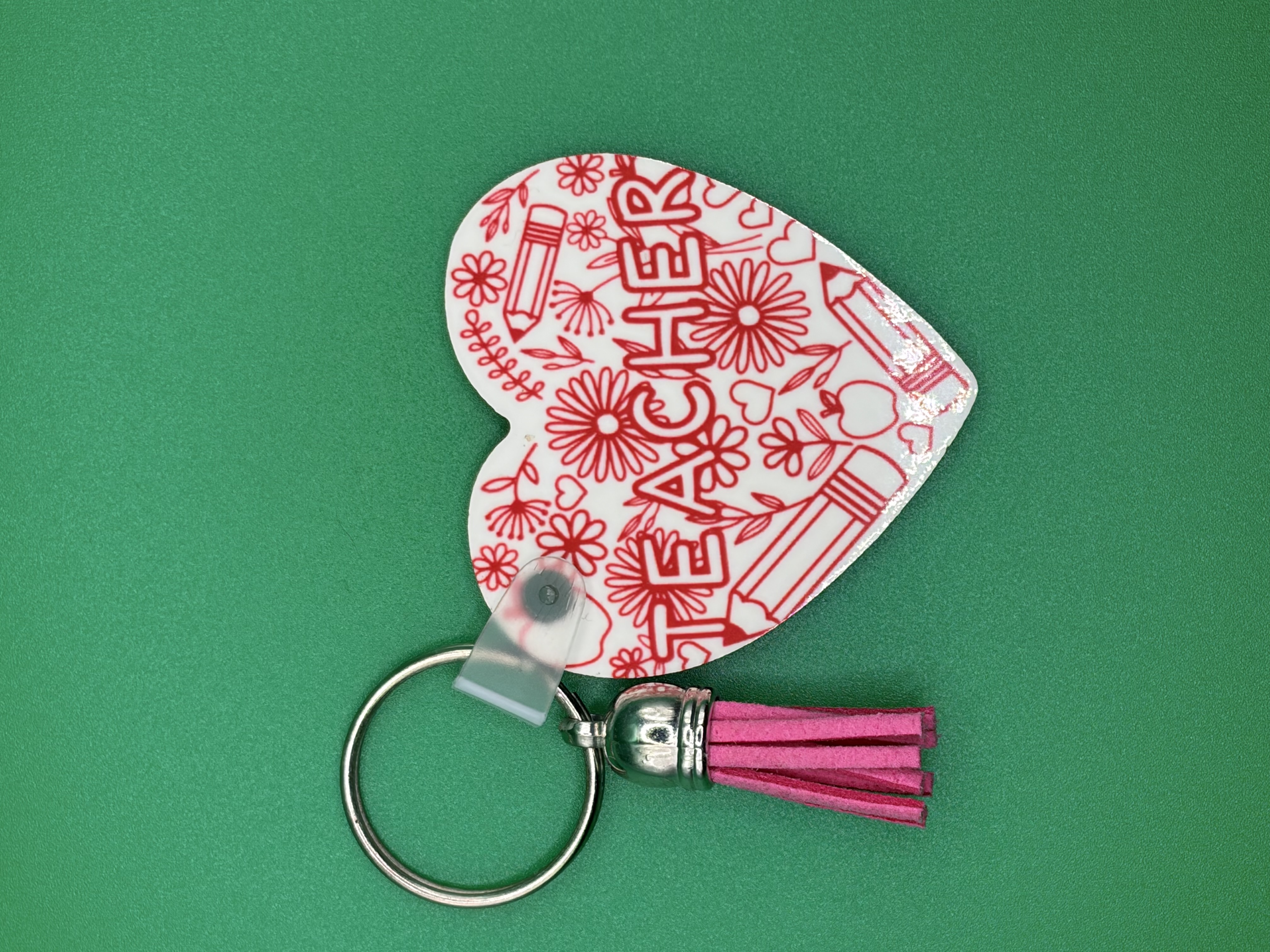 Teacher Heart Keychain