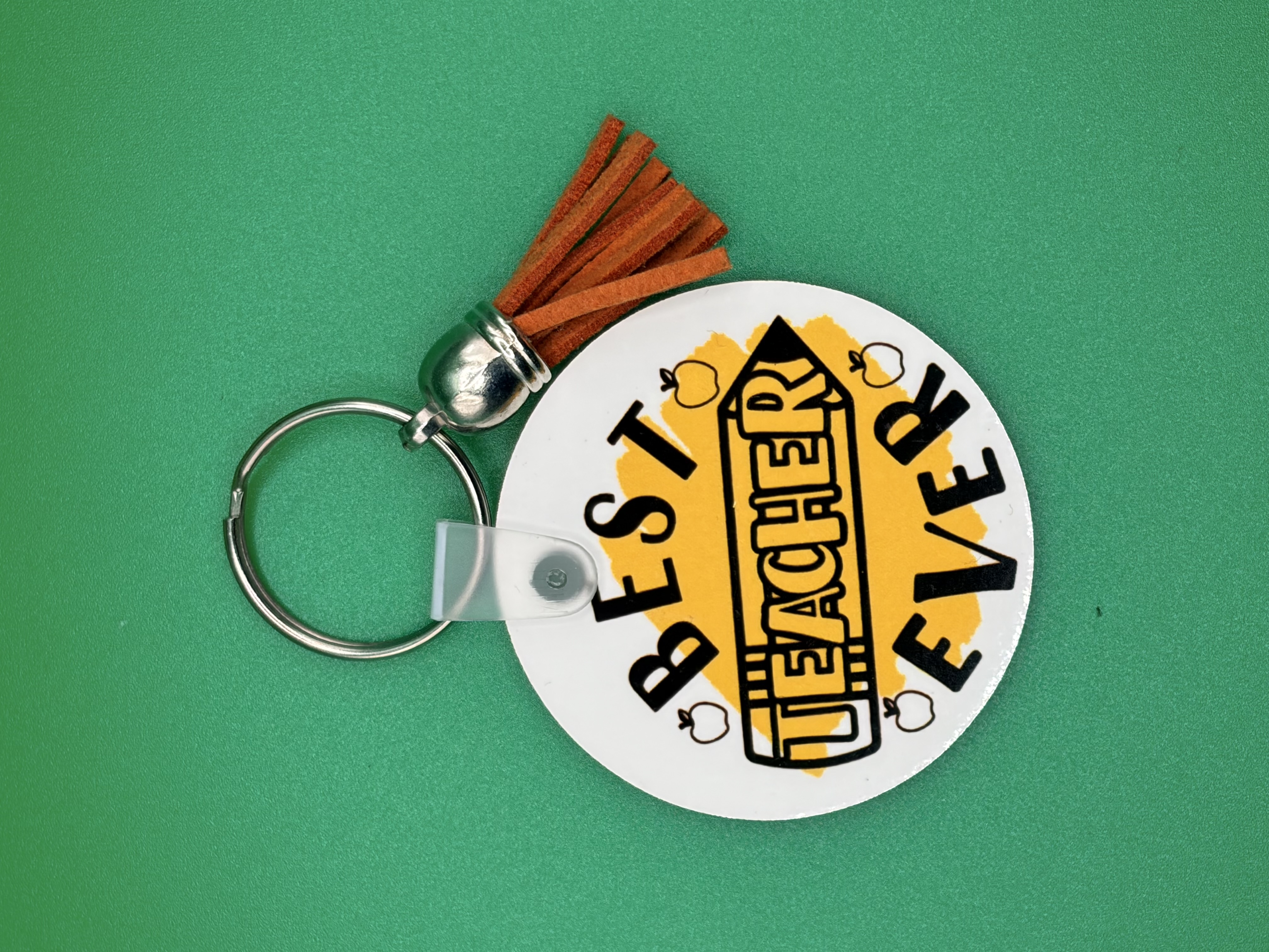 Best Teacher Ever Keychain YELLOW