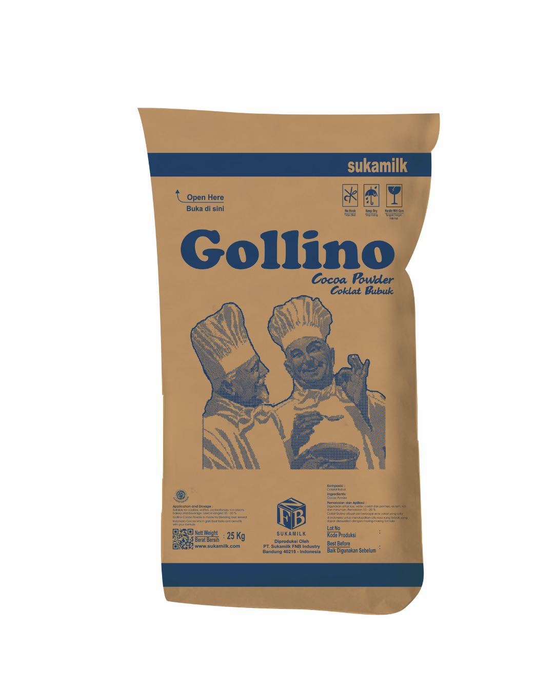 Cocoa Powder Gollino (Bubuk Cokelat Premium) 25 kg