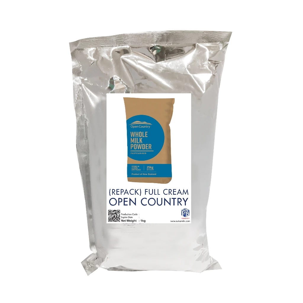 100% ORIGINAL ASLI Susu Full Cream Open Country 1kg - (Repack)