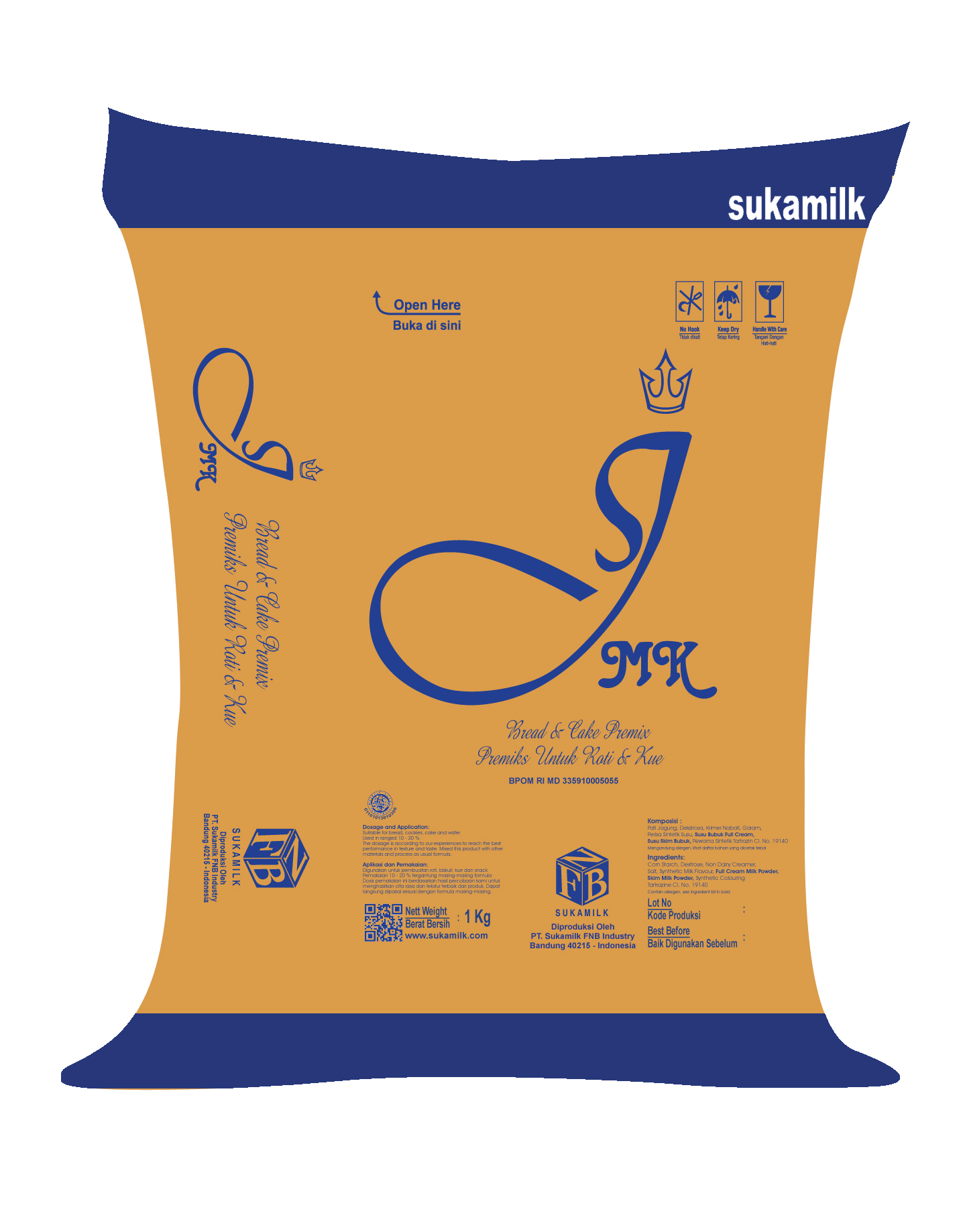 JMK - Susu Bubuk untuk Bahan Baku Roti & Kue, Pastri, Es krim, Makanan dan Minuman 