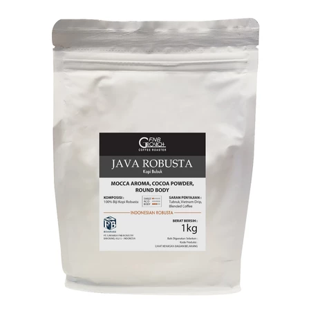 Java Robusta Medium to Dark Roast Coffee - Kopi Robusta 100% Asli FNB Grovich