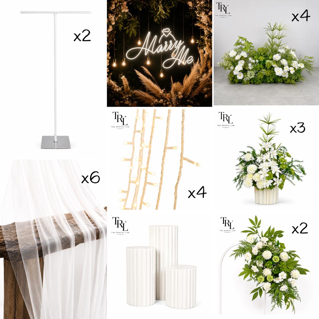 Romantic Proposal Backdrop Set