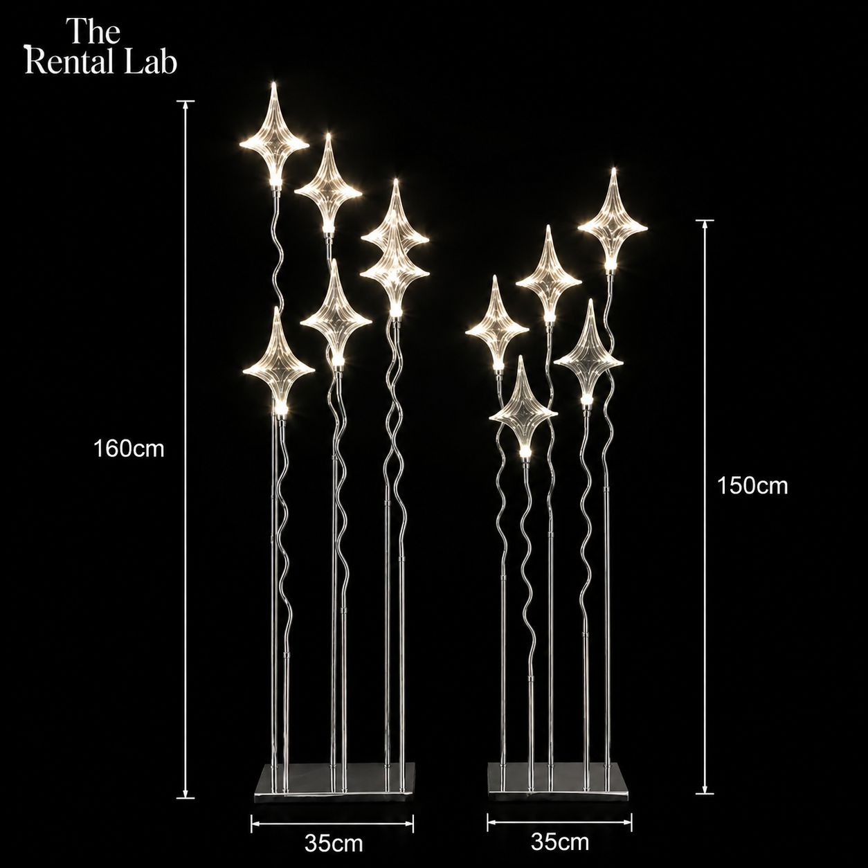 Gold & Silver Glowing Lucky Star Lamp
