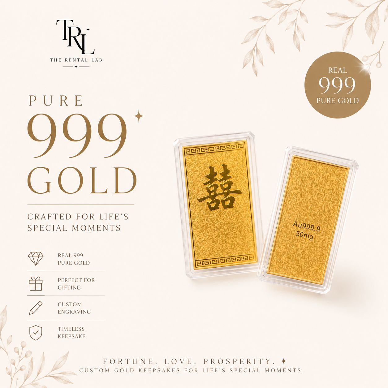 Customised 999 Gold Gifts