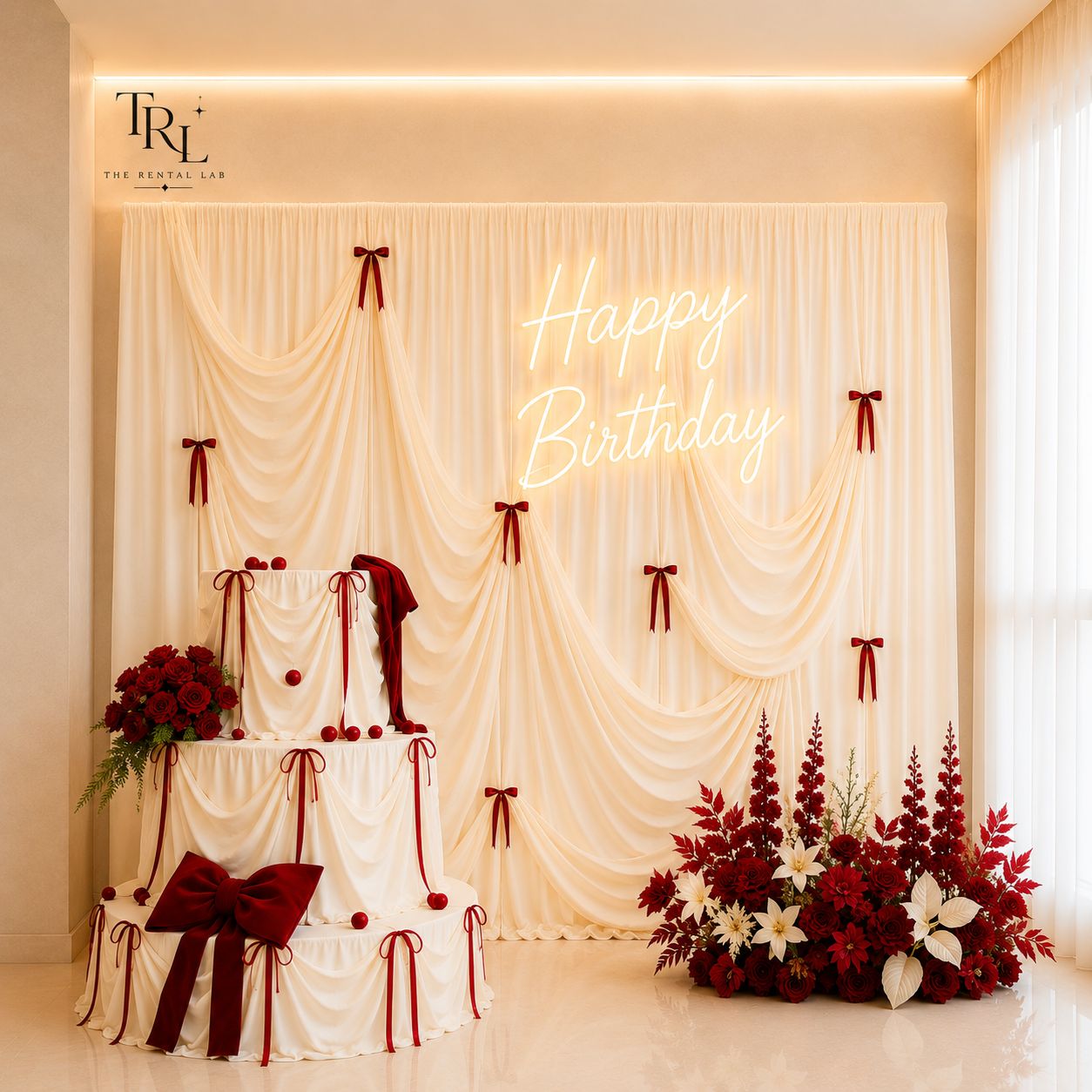 Elegant Birthday Backdrop Set
