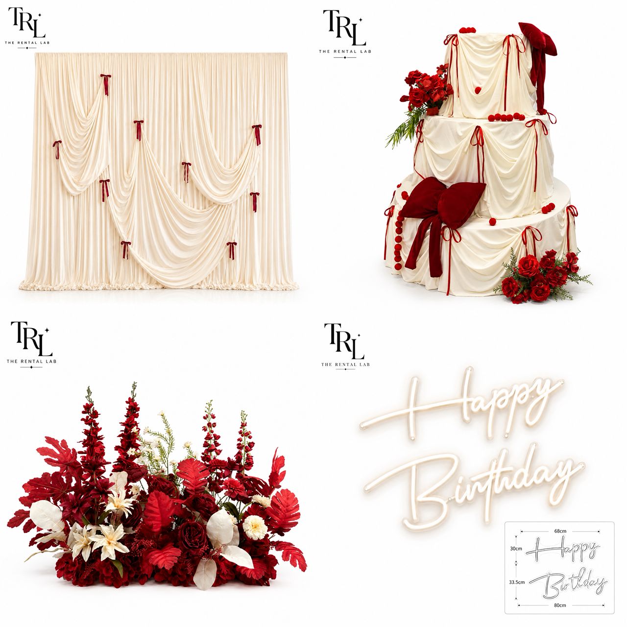 Elegant Birthday Backdrop Set