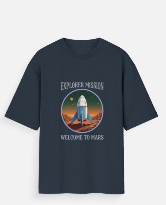 Unisex Oversized Standard T-Shirt Navy Blue