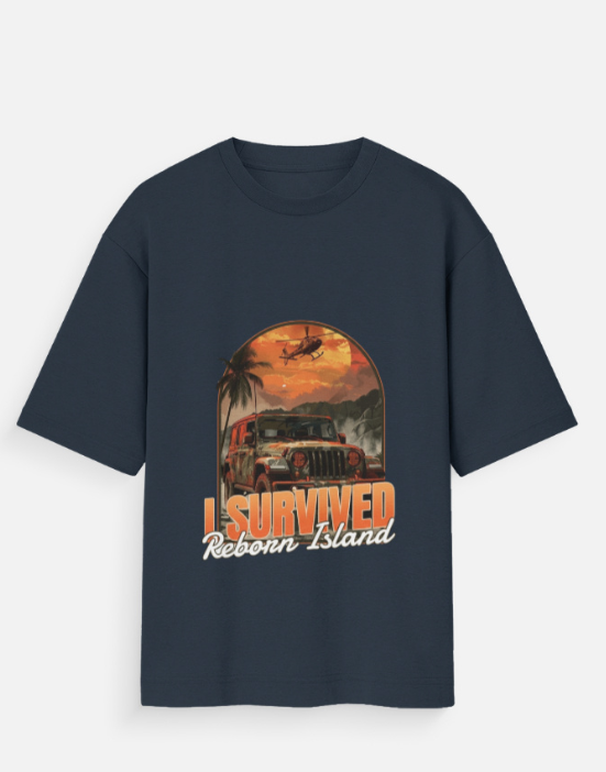Unisex Oversized Standard T-Shirt Lavender Navy Blue