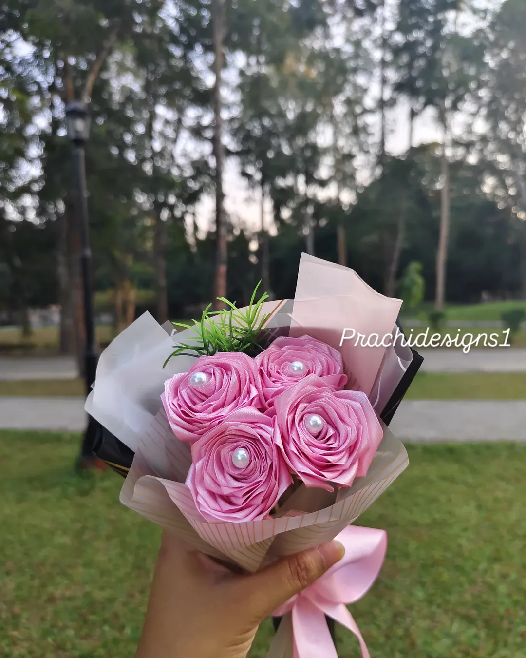 Handmade Pink Flower Bouquet