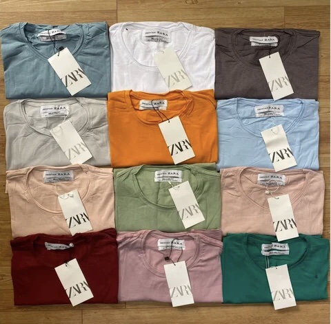 ZARA Basic Cotton T-Shirt Collection Pallets