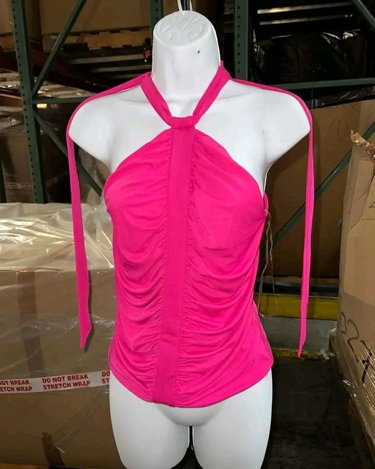 Pink Ruched Halter Top Pallets