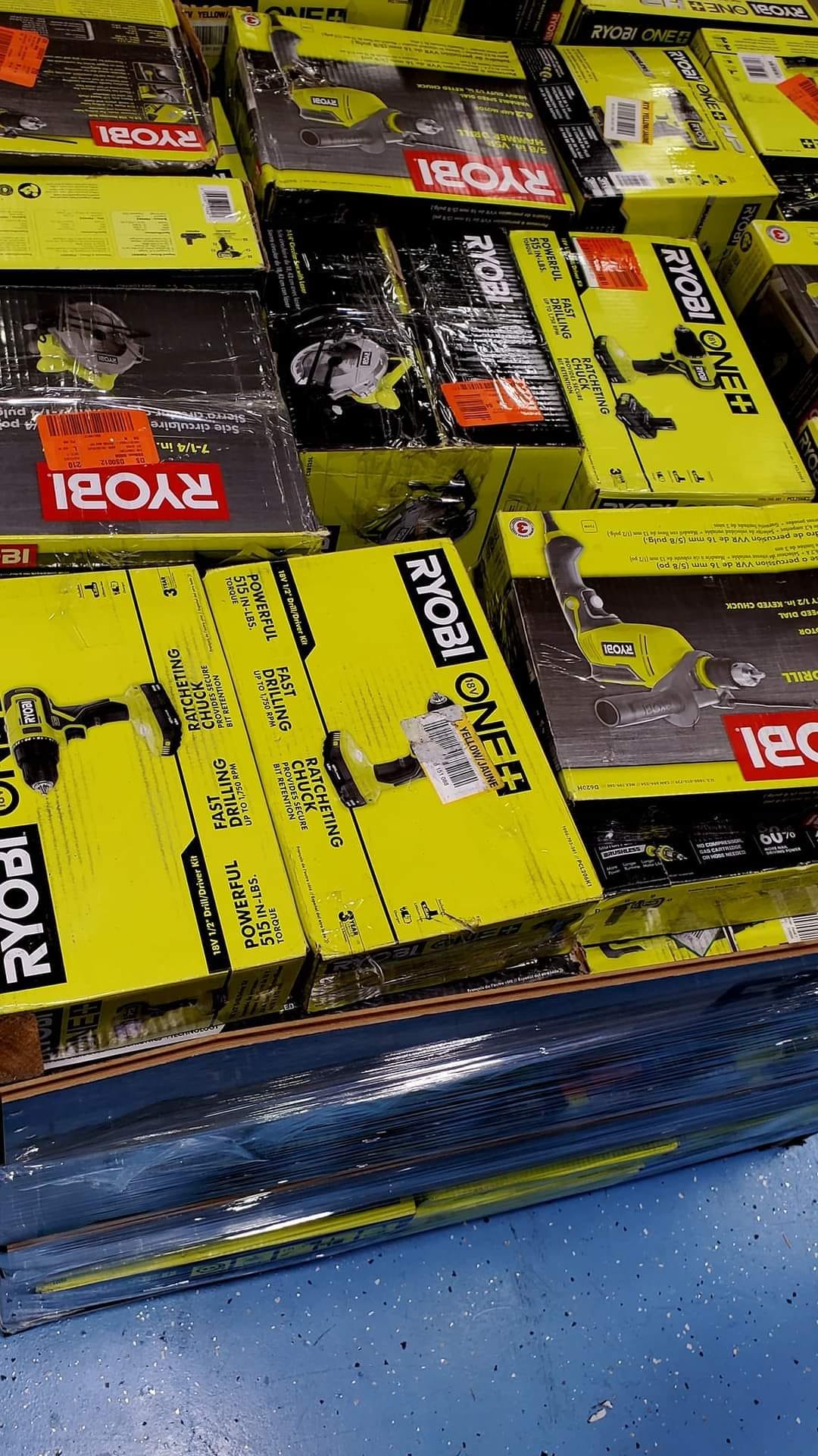 Ryobi ONE+ Cordless Drill Pallets