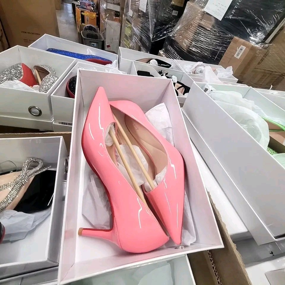 Pink Patent Leather High Heels Pallets