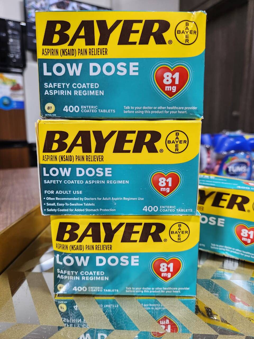 Bayer Low Dose Aspirin 81mg Pallets