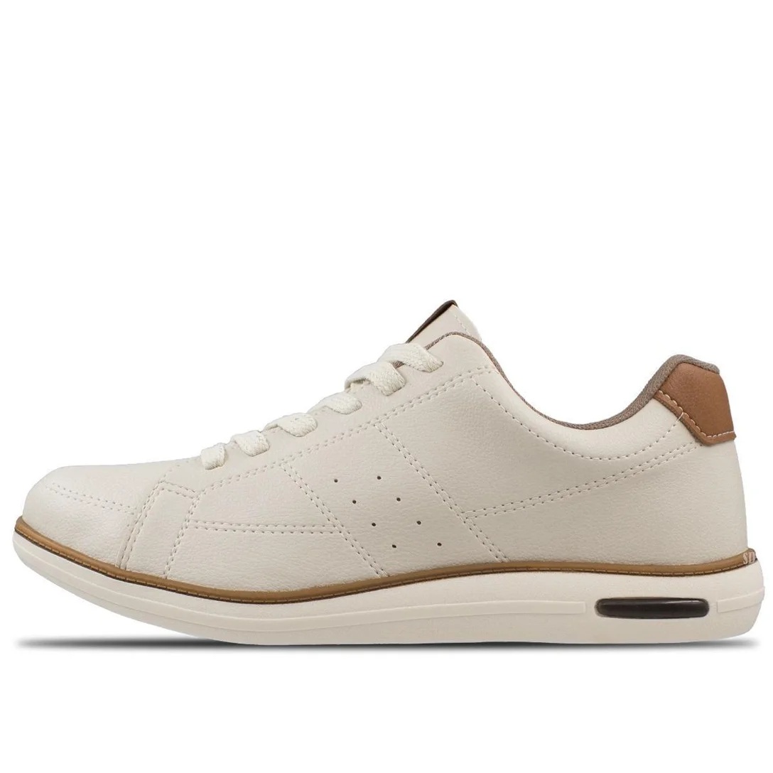 Tênis Masculino BR Sport Sola Amortecedor Off White Casual Confortável