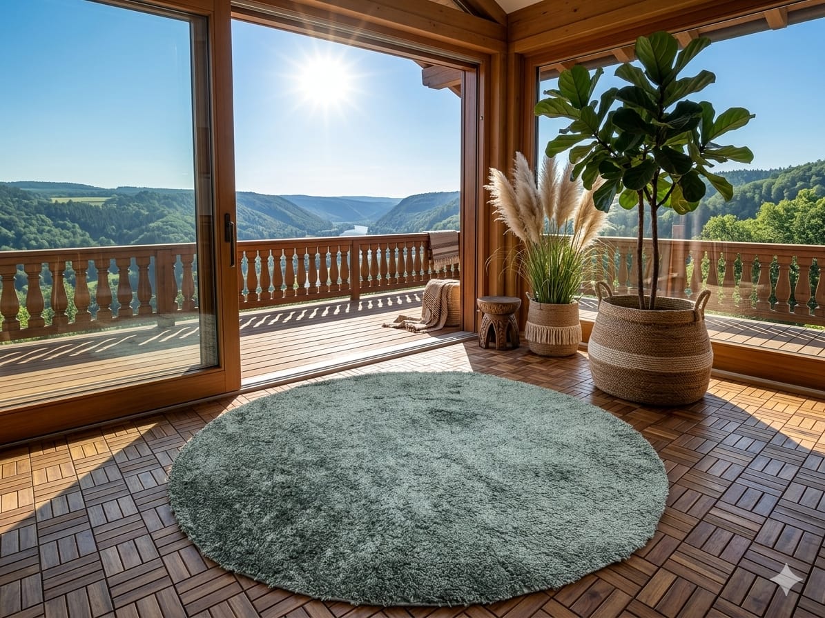 سجادة دائرية فاخرة