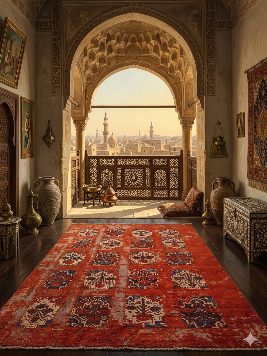 Oriental Red Area Rug