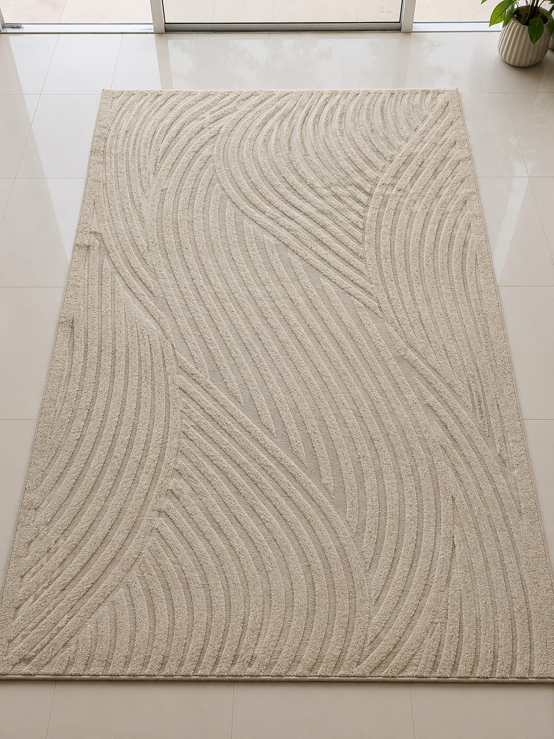 Modern Beige Area Rug