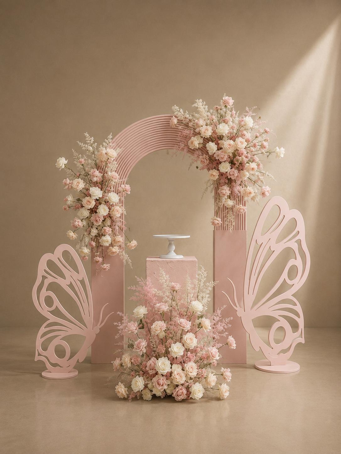 Pastel Floral Arch Decor Set
